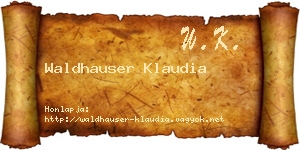 Waldhauser Klaudia névjegykártya
