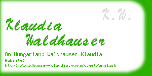 klaudia waldhauser business card